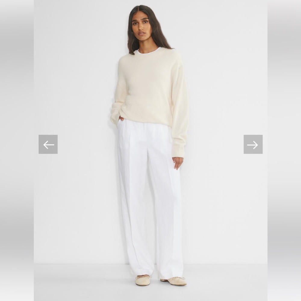 Aritzia Effortless Pant - New Linen in White - Size 4 - Short Inseam
